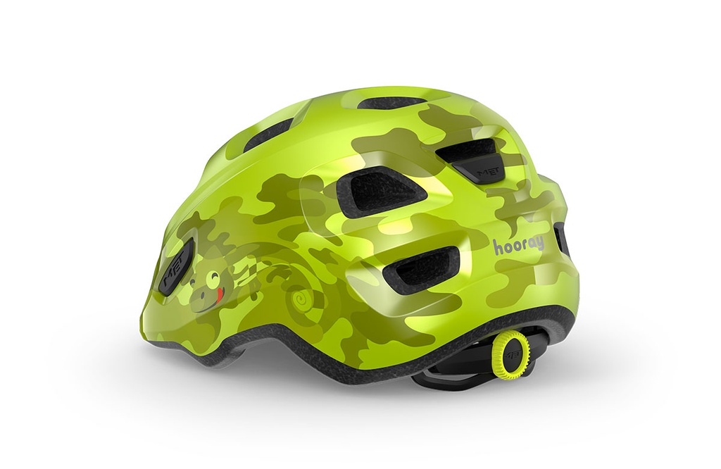 MET Hooray gyermek kerékpáros sisak [fényes lime-kaméleon, 46-52 cm (XS)]