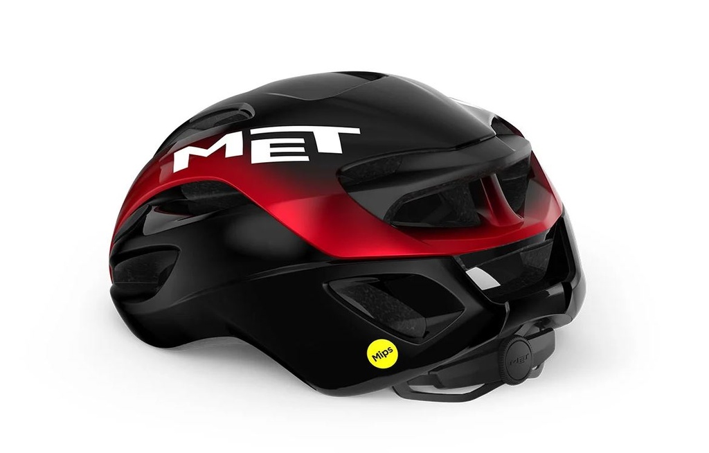 MET Rivale Mips kerékpáros sisak [fényes fekete-metál piros, 58-61 cm (L)]