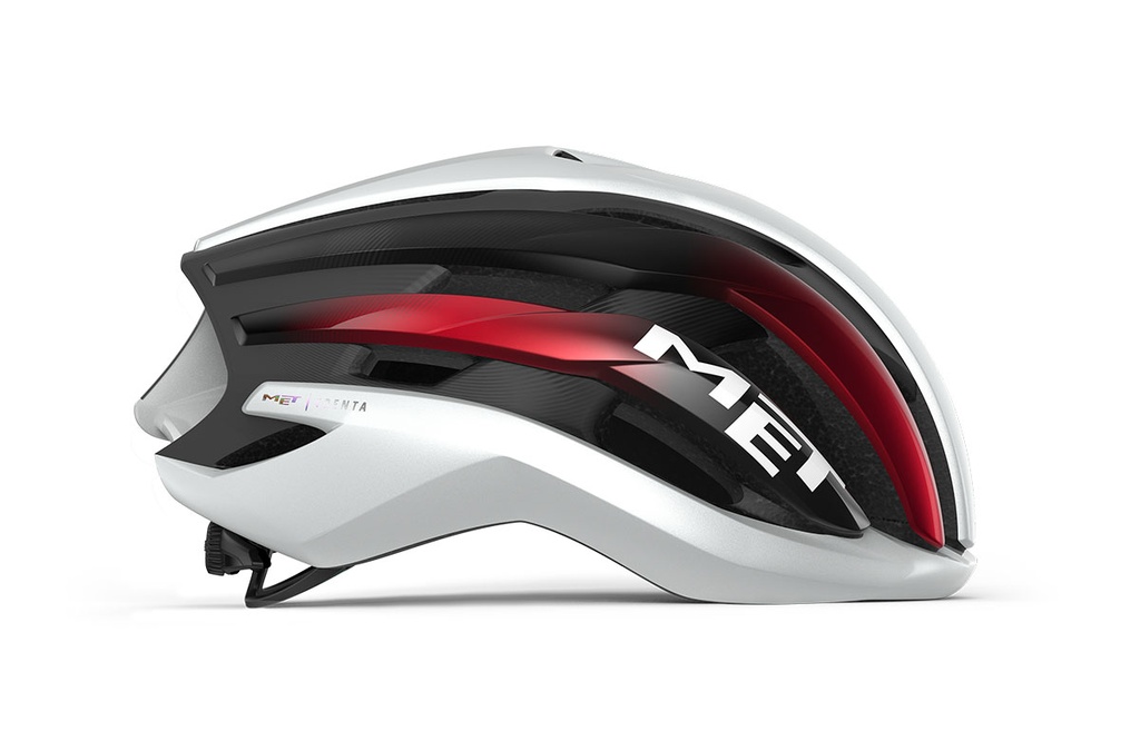 MET Trenta Mips kerékpáros sisak [fényes fehér-fekete-piros, 56-58 cm (M)]