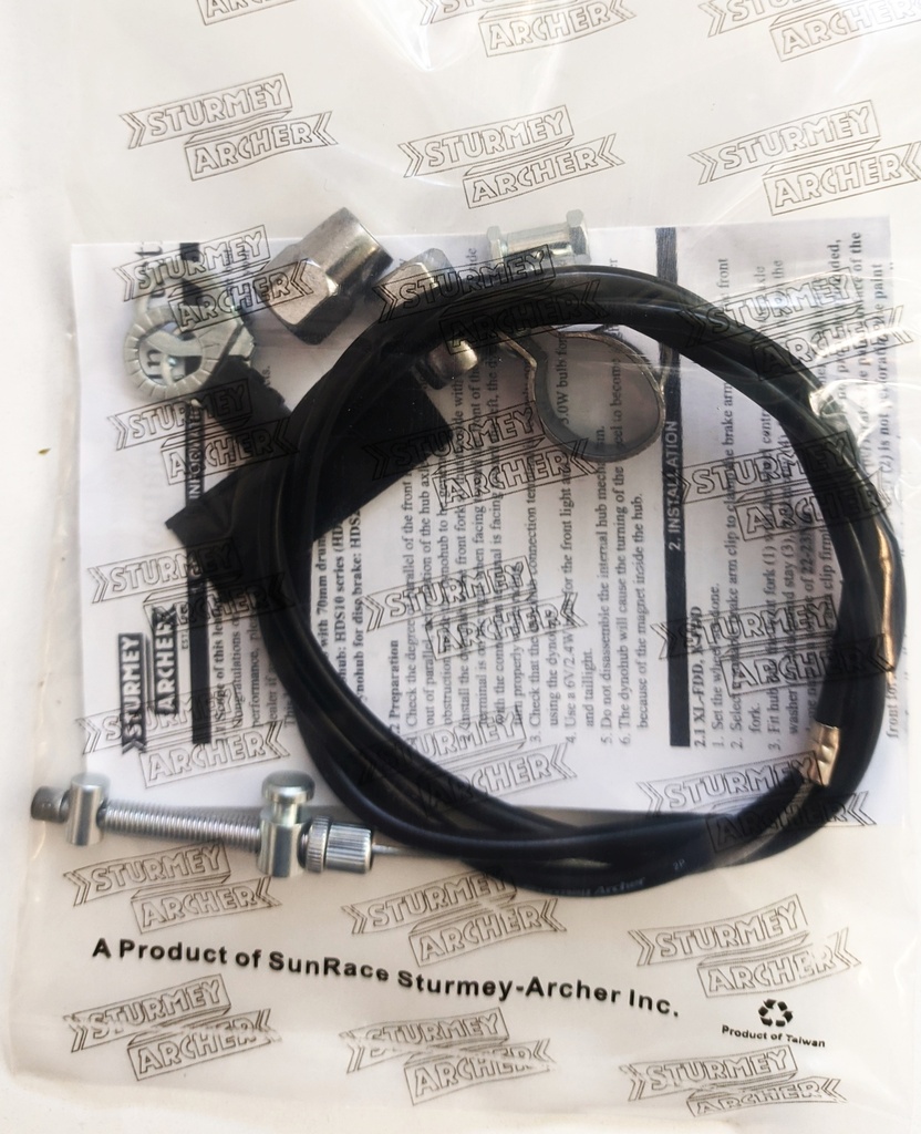 Sturmey Archer XL-FDD dinamós, 90mm dobfékes agydinamó [36, 3 W]