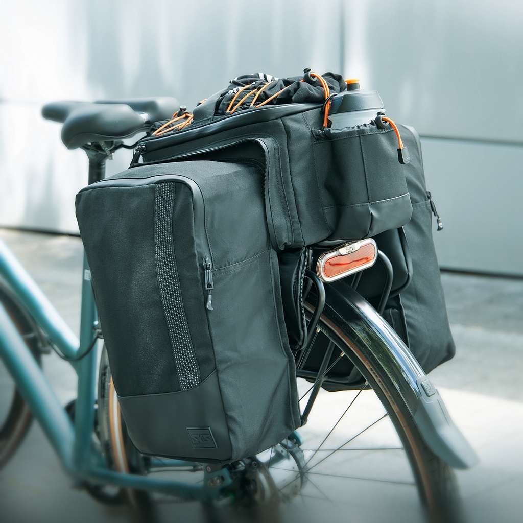 SKS-Germany Infinity Urban Trunkbag XL bővíthető kompakt táska csomagtartó tetejére [fekete]