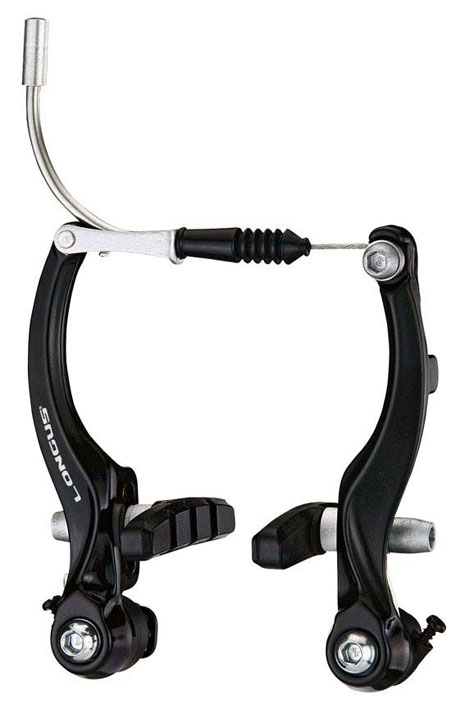 FÉK E LONGUS V-BRAKE ALU 110MM, LINEAR RUGÓS, FEKETE {5/4}