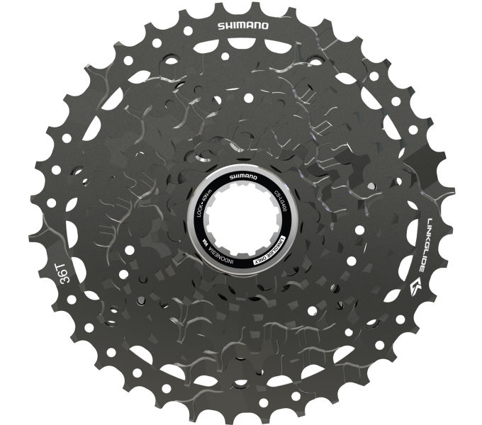 SHIMANO CASSETTE SPROCKET, CS-LG400-9, CUES, 9-SPEED, 11-13-15-17-20-23-26-30-36