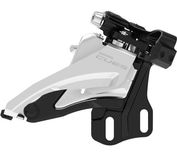 SHIMANO FRONT DERAILLEUR, FD-U4000-E, CUES, FOR 2X9/10, SIDE SWING, FRONT-PULL,
