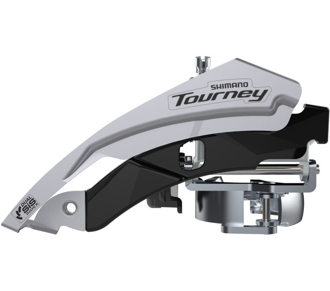 SHIMANO FRONT DERAILLEUR, FD-TY600-L3, TOURNEY, FOR 3X6/7/8, TOP-SWING, DUAL-PUL