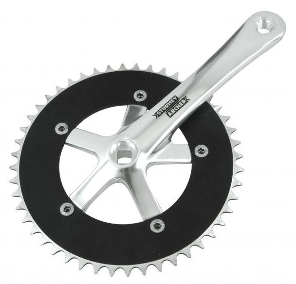 Sturmey Archer FCT26 170mm/46T négyszögtengelyes hajtómű [ezüst-fekete, 46, 170 mm]
