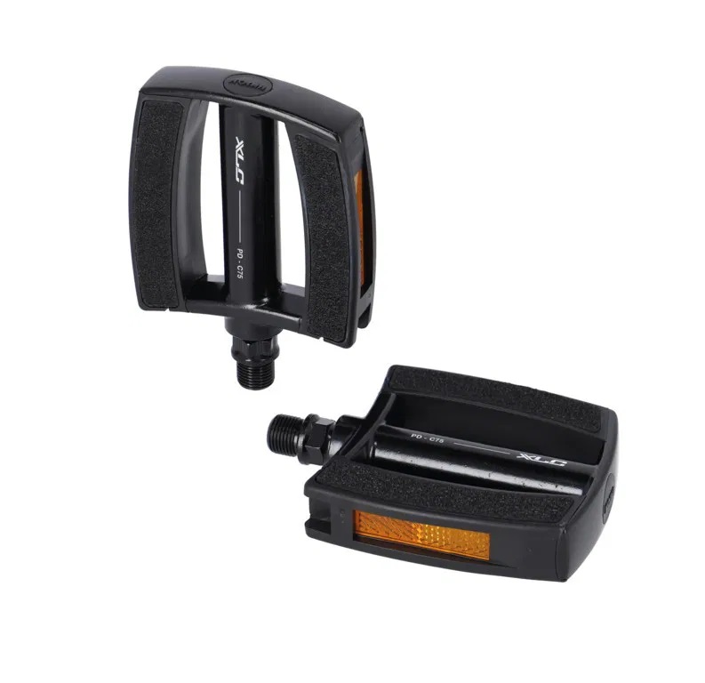 XLC PD-C75 Comfort alu/műanyag csúszásgátlós pedál fekete golyóscsapágy 506g