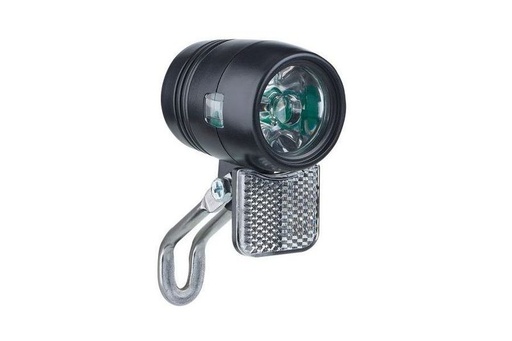 [#CS-44100033] M-Wave Sport Eco agydinamós első lámpa 1 LED 20 LUX fekete