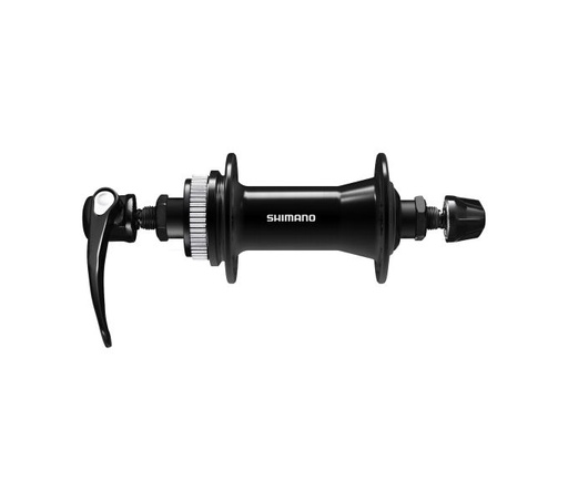 [#PL-EHBQC400BALP] SHIMANO FRONT HUB, HB-QC400, CENTER LOCK DISC 32H, QR:133MM(BLACK), OLD:100MM, W