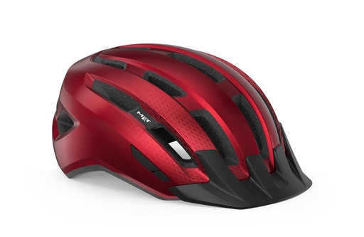 [#BL-244321] MET Downtown kerékpáros sisak [fényes piros, 58-61 cm (M/L)]