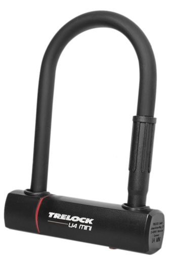 [#BL-192492] Trelock U4 Mini kulcsos U-lakat [fekete, 152 mm]