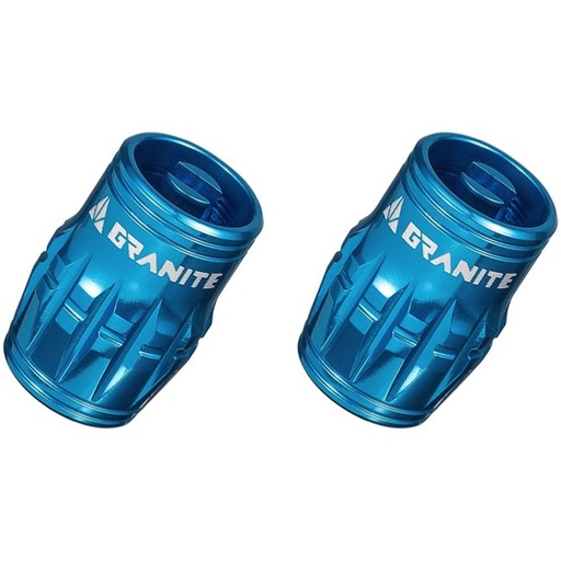 [#BL-243332] Granite Juicy Nipple Schrader szelepsapka (2 pár) [kék]
