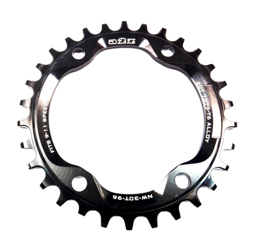 [#BL-155306] a2Z Narrow Wide (BCD: 96) 4 furatos aszimmetrikus lánctányér [fekete, 30]