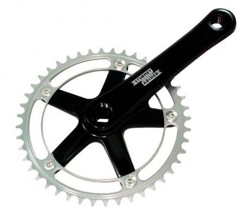 [#BL-100603] Sturmey Archer FCT66 SingleSpeed/Fixie/Pálya 46T négyszögtengelyes hajtómű [fekete-ezüst, 46, 170 mm]