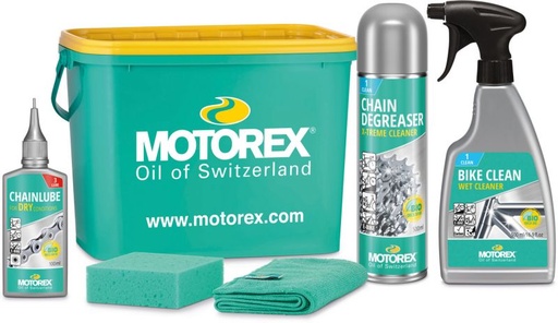 [#BS-305071] Kerékpártisztító kit Motorex vödörben BIKE CLEANING