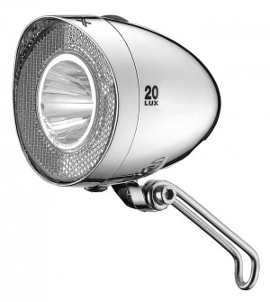 [#VP-250 02 211 00] XLC CL-F20 Retro elemes első lámpa 20 LUX króm