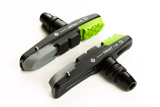 [#BF-MTB-955VC] Fékpofa BIKEFUN MTB 72 mm menetes cartridge, zöld/fekete/szürke - MTB-955VC