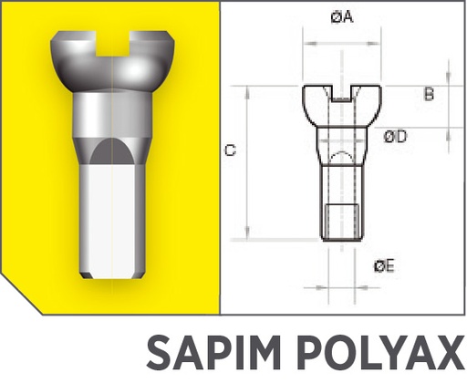 [#BF-SAAPO1414ZA] Küllőanya SAPIM POLYAX Alu 14G 14 mm fekete